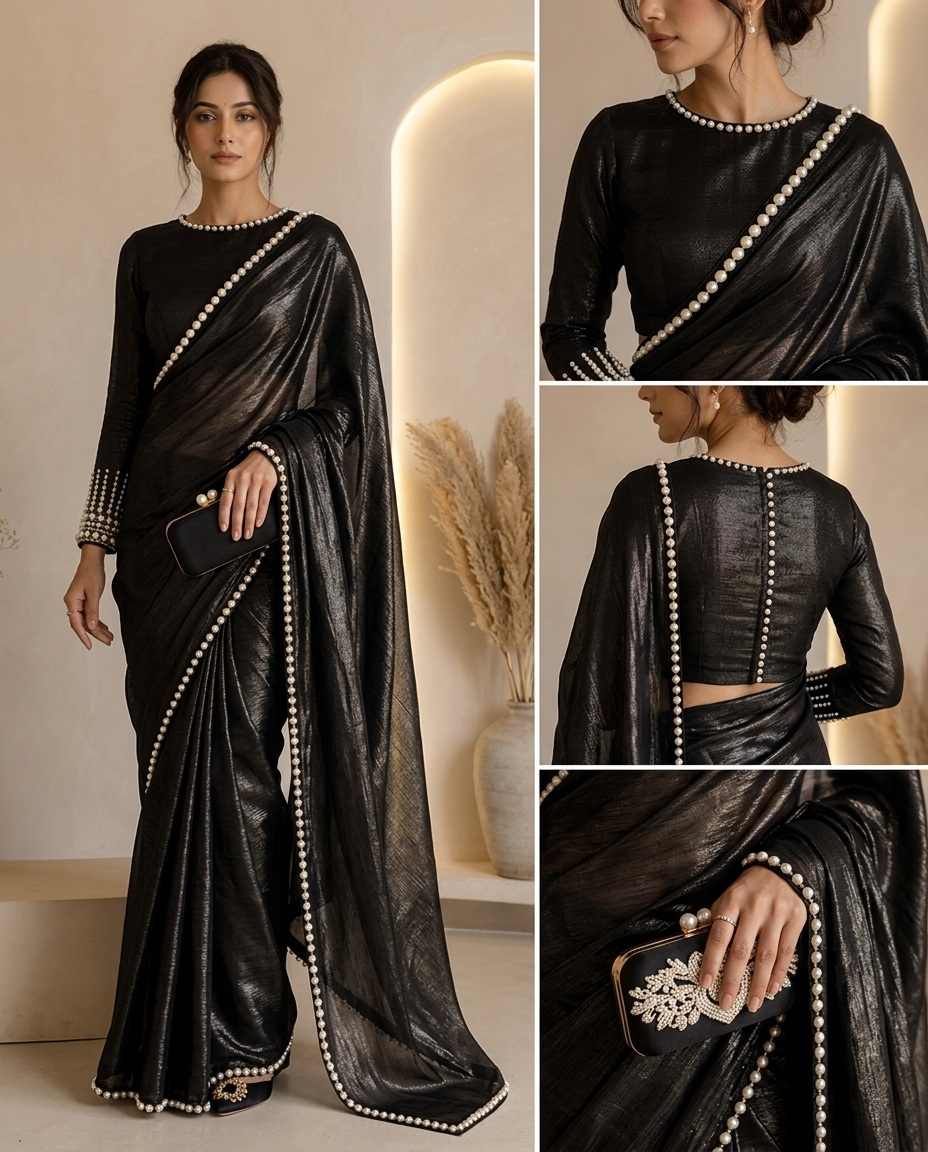 Black Silk Saree