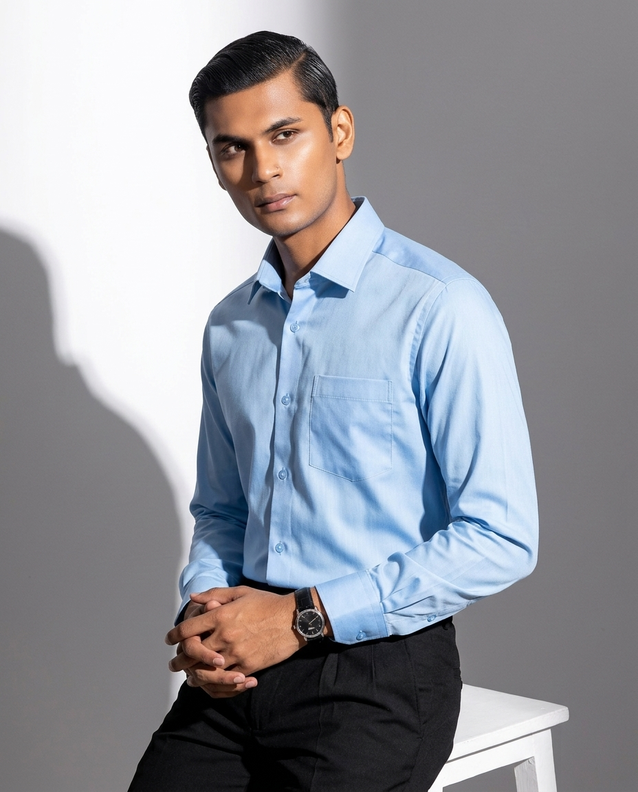 Sky Blue Formal Shirt Full Sleeve
