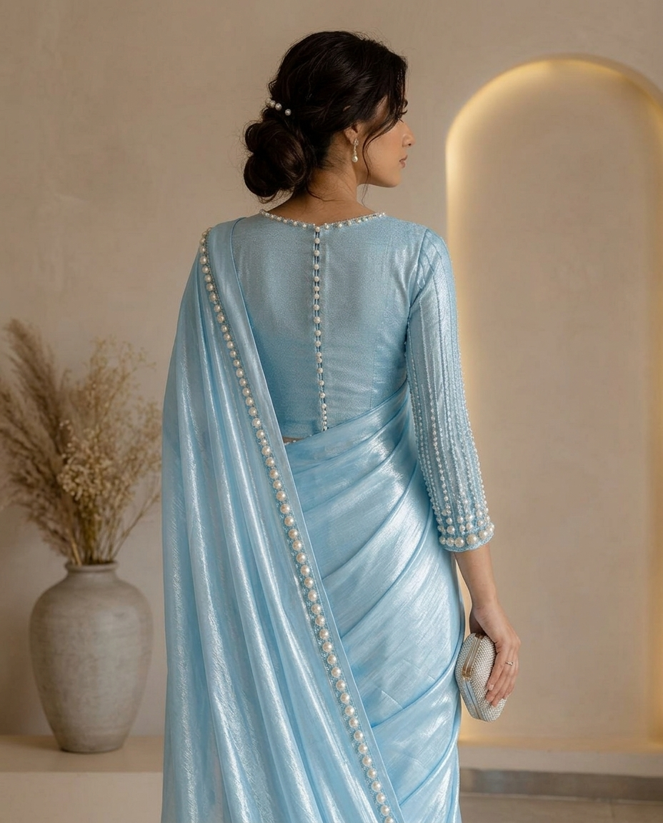 Light Sky Silk Saree