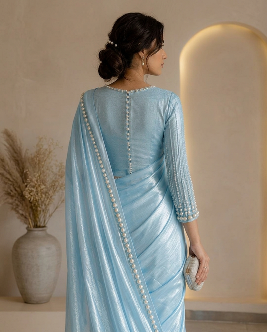 Light Sky Silk Saree