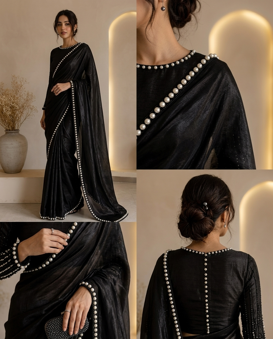 Black Silk Saree