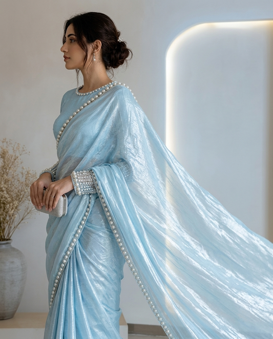 Light Sky Silk Saree