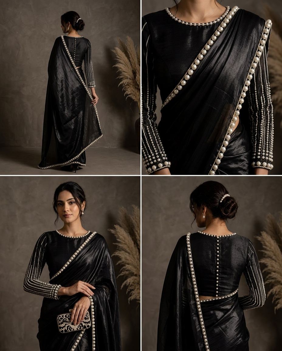 Black Silk Saree