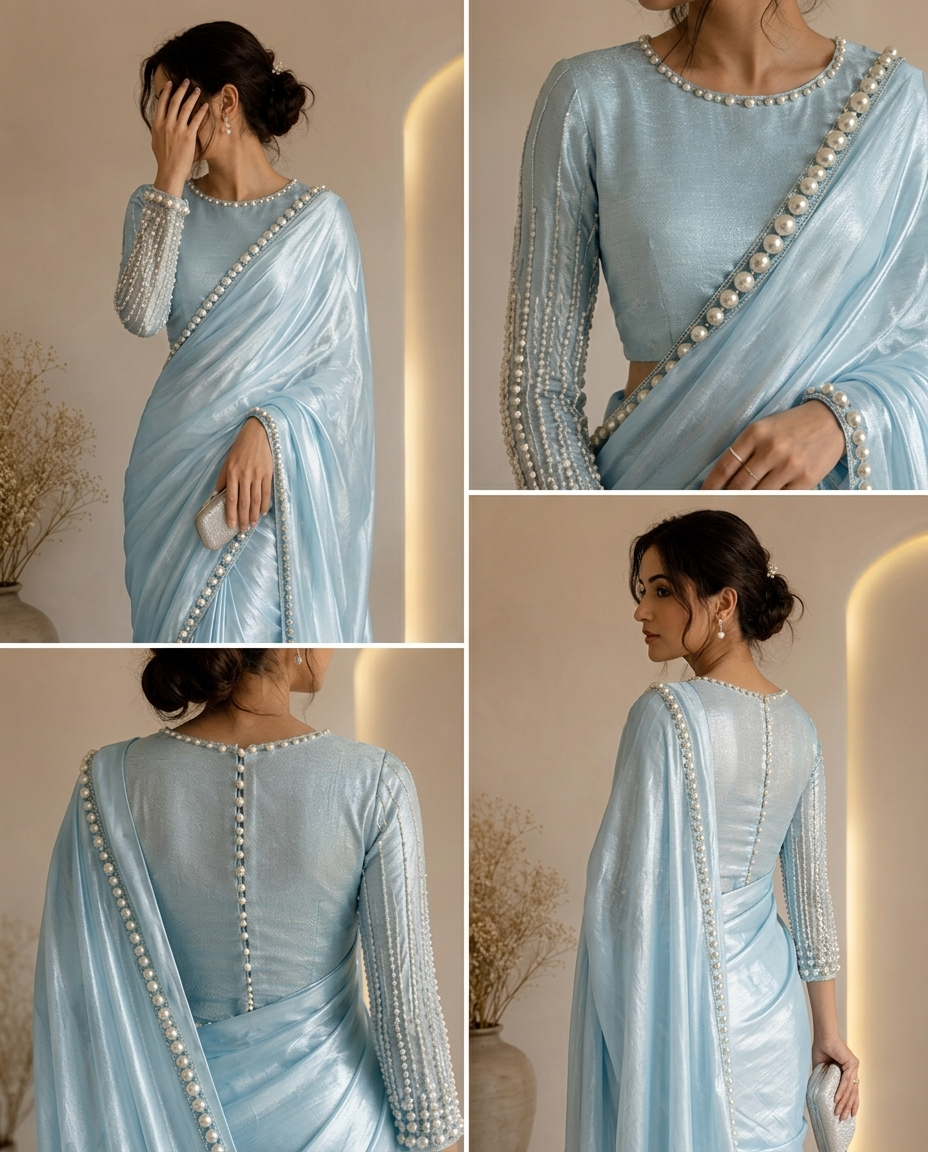 Light Sky Silk Saree