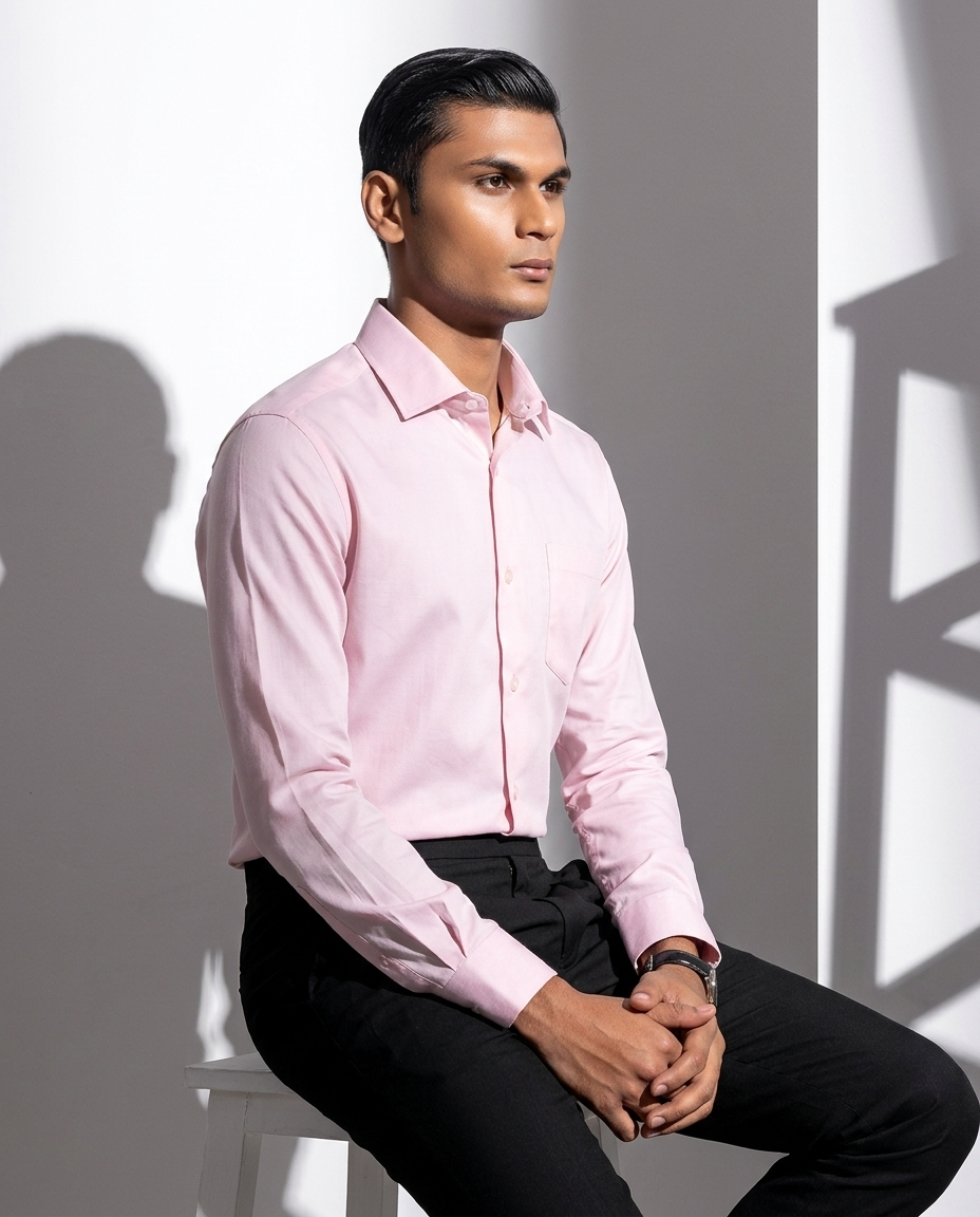 Light Pink Formal Shirt Full Sleeve