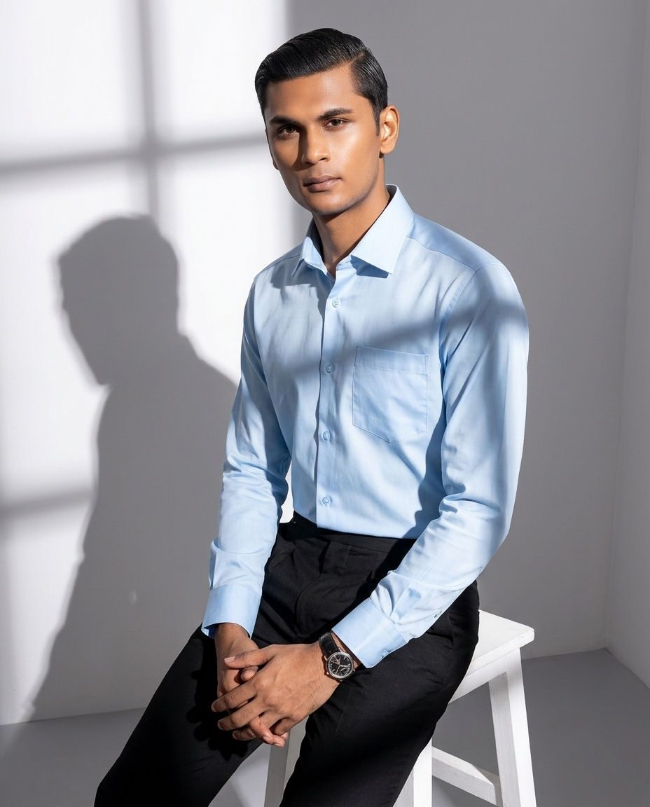 Sky Blue Formal Shirt Full Sleeve