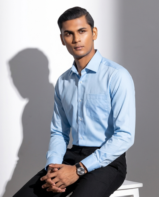 Sky Blue Formal Shirt Full Sleeve